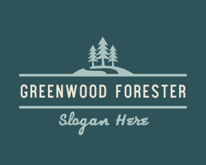 Campsite Forest Tree logo design