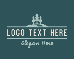 Travel - Campsite Forest Tree logo design