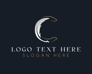 Blog - Feather Quill Publisher Letter C logo design
