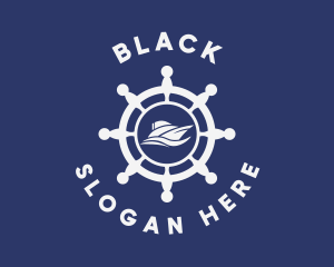 Aquatic - Yacht Steering Wheel logo design