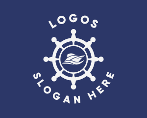 Navy - Yacht Steering Wheel logo design