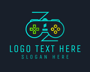 Digital - Retro Neon Controller logo design