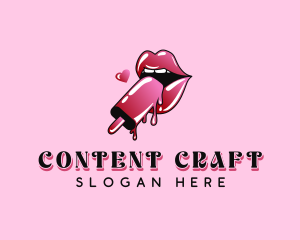 Sexy Mouth Popsicle logo design