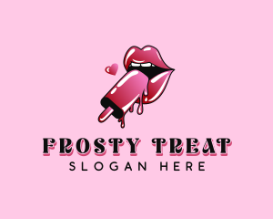 Sexy Mouth Popsicle logo design