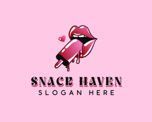 Sexy Mouth Popsicle logo design