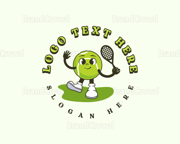 Cute Tennis Ball Logo