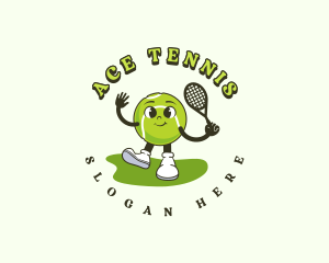 Tennis - Cute Tennis Ball logo design