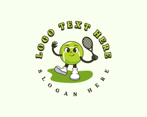 Cute Tennis Ball Logo