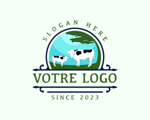 Dairy Cow Farm Logo