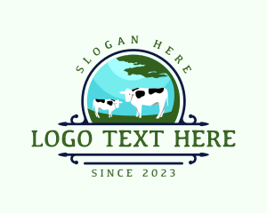 Agriculture - Dairy Cow Farm logo design