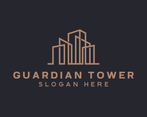 Skyscraper Building Realty logo design