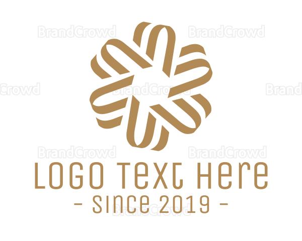 Stroked Flower Ribbon Logo