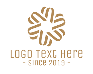 Corporation - Stroked Flower Ribbon logo design