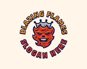 Blazing Fire Crown logo design