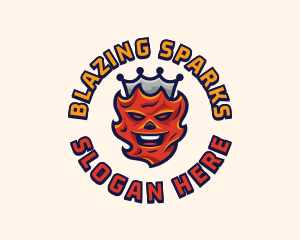 Blazing Fire Crown logo design