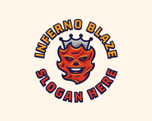 Blazing Fire Crown logo design