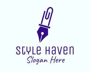 Press - Pen Paper Clip logo design