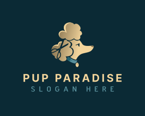 Pup - Scissors Poodle Dog logo design