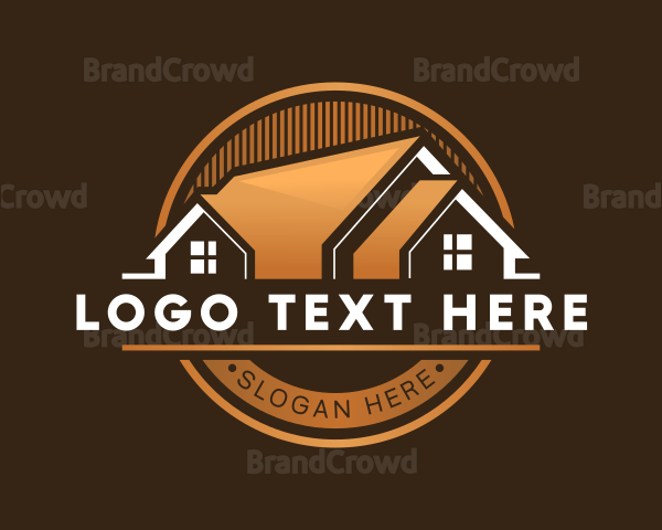 Contractor House Roofing Logo