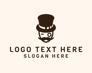 Black Man - Classy Gentleman Hat logo design