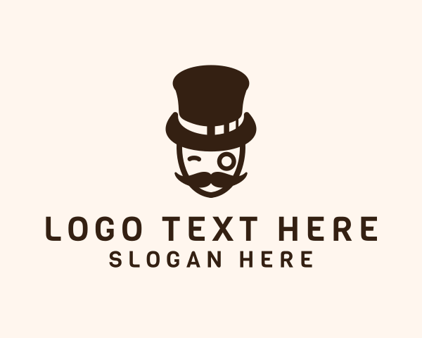 Barber - Classy Gentleman Hat logo design