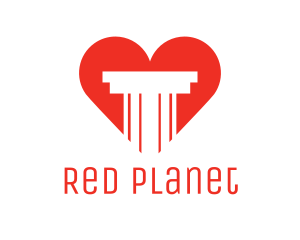 Red Heart Pillar logo design