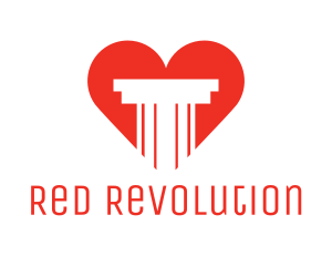 Red Heart Pillar logo design