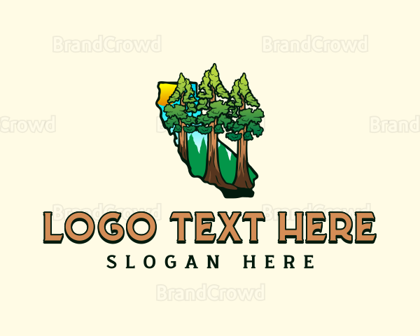 Giant Sequoia Tree California Logo