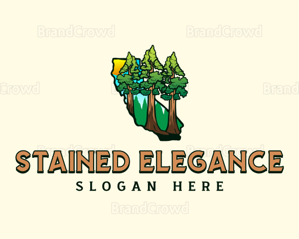 Giant Sequoia Tree California Logo