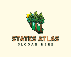 Giant Sequoia Tree California  logo design