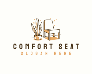 Chair Furniture Seat logo design