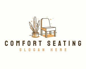 Chair Furniture Seat logo design