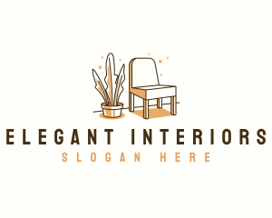 Chair Furniture Seat logo design