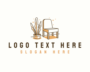 Upholster - Chair Furniture Seat logo design
