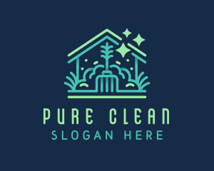 Broom House Cleaning  logo design