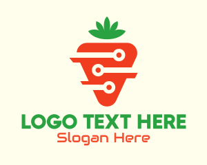 Supermarket - Modern Digital Carrot logo design