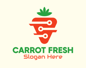 Carrot - Modern Digital Carrot logo design