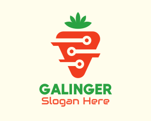 Supermarket - Modern Digital Carrot logo design