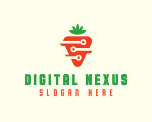 Modern Digital Carrot logo design