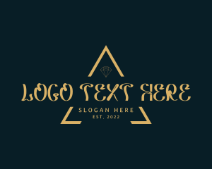 Diamond - Gold Triangle Brand logo design