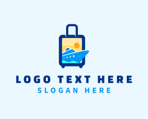 Trip - Luggage Ship Travel logo design