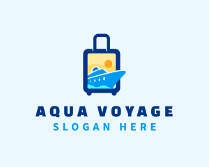 Luggage Ship Travel logo design