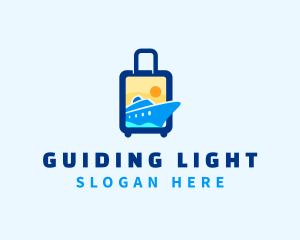 Luggage Ship Travel logo design