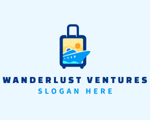 Luggage Ship Travel logo design