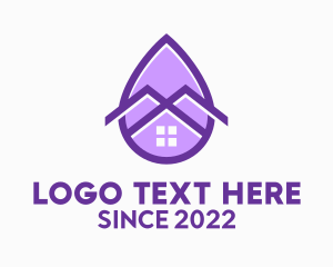 Realty - Purple Droplet Housing logo design