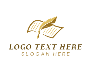 Scroll - Feather Quill Publishing logo design