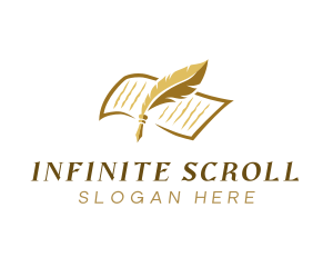 Scroll - Feather Quill Publishing logo design