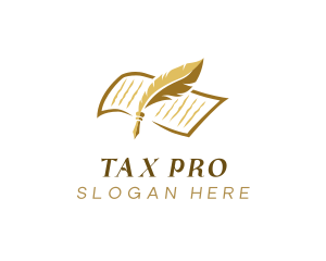 Tax - Feather Quill Publishing logo design