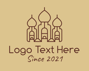 Palace - Brown Arabic Palace logo design
