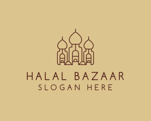 Brown Arabic Palace  logo design